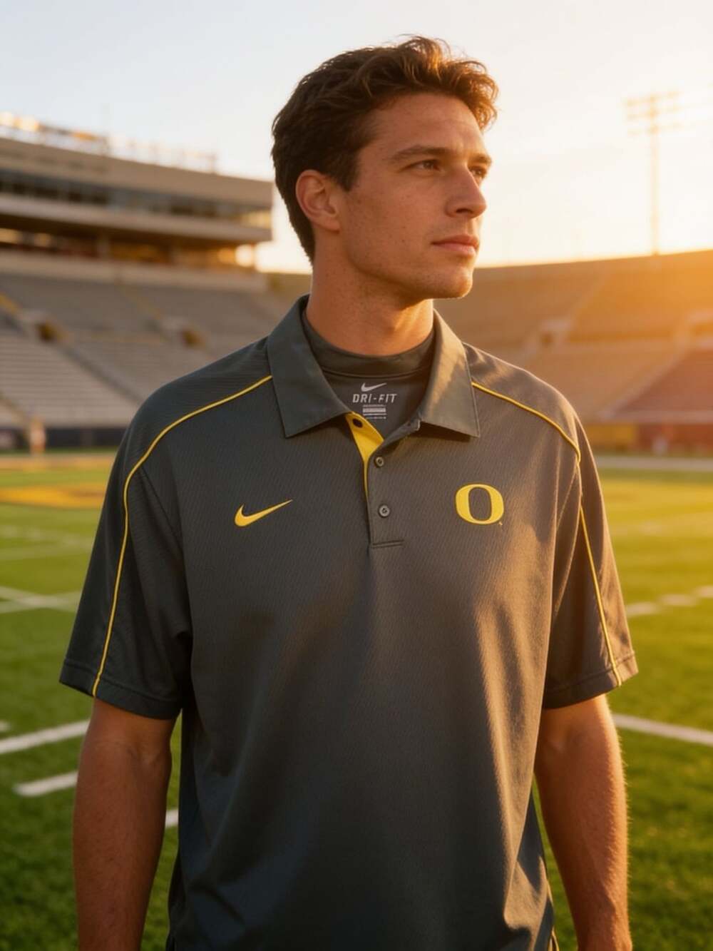 Nike Oregon Ducks Dri-Fit Polo Size L Green NWT